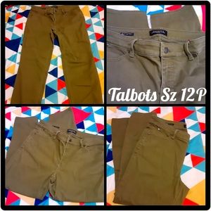 "Sheroes" NWOT Slim Ankle Green Petite Jeans